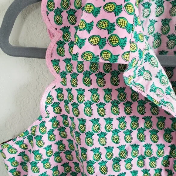 Talbots Woman Size 10 P Pineapple Novelty Print NWOT Sleeveless Button up Blouse - Picture 3 of 6